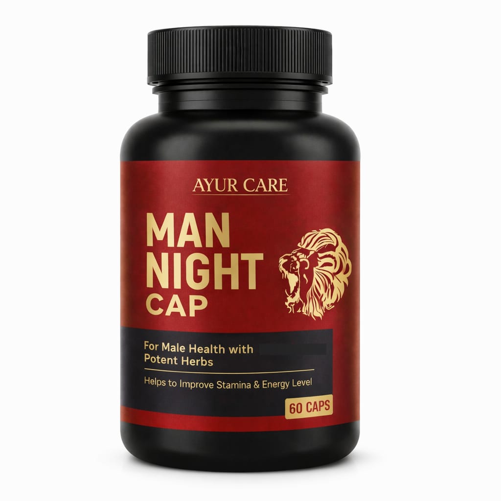 Ayur Care Man Night Cap 60 Capsules – Male Health, Stamina aur Energy Support Karne Wala Herbal Supplement
