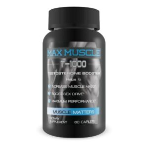 Max Muscle T-1000 Testosterone Booster 60 Capsules – Natural stamina, strength, and vitality booster for men