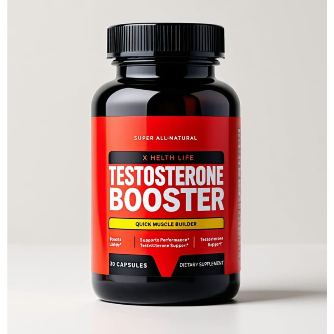 Testosterone Booster – Natural Stamina & Energy Support Testosterone Booster 30 Capsules – Herbal Stamina, Strength & Vitality Supplement for Men