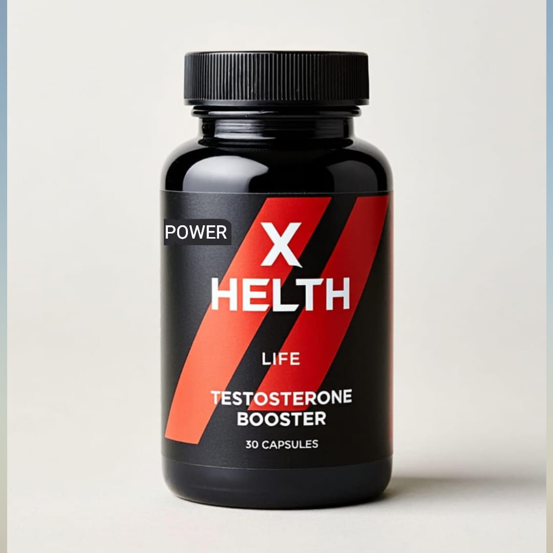 X Helth Life Testosterone Booster 30 Capsules – Male vitality, stamina, and testosterone support supplement