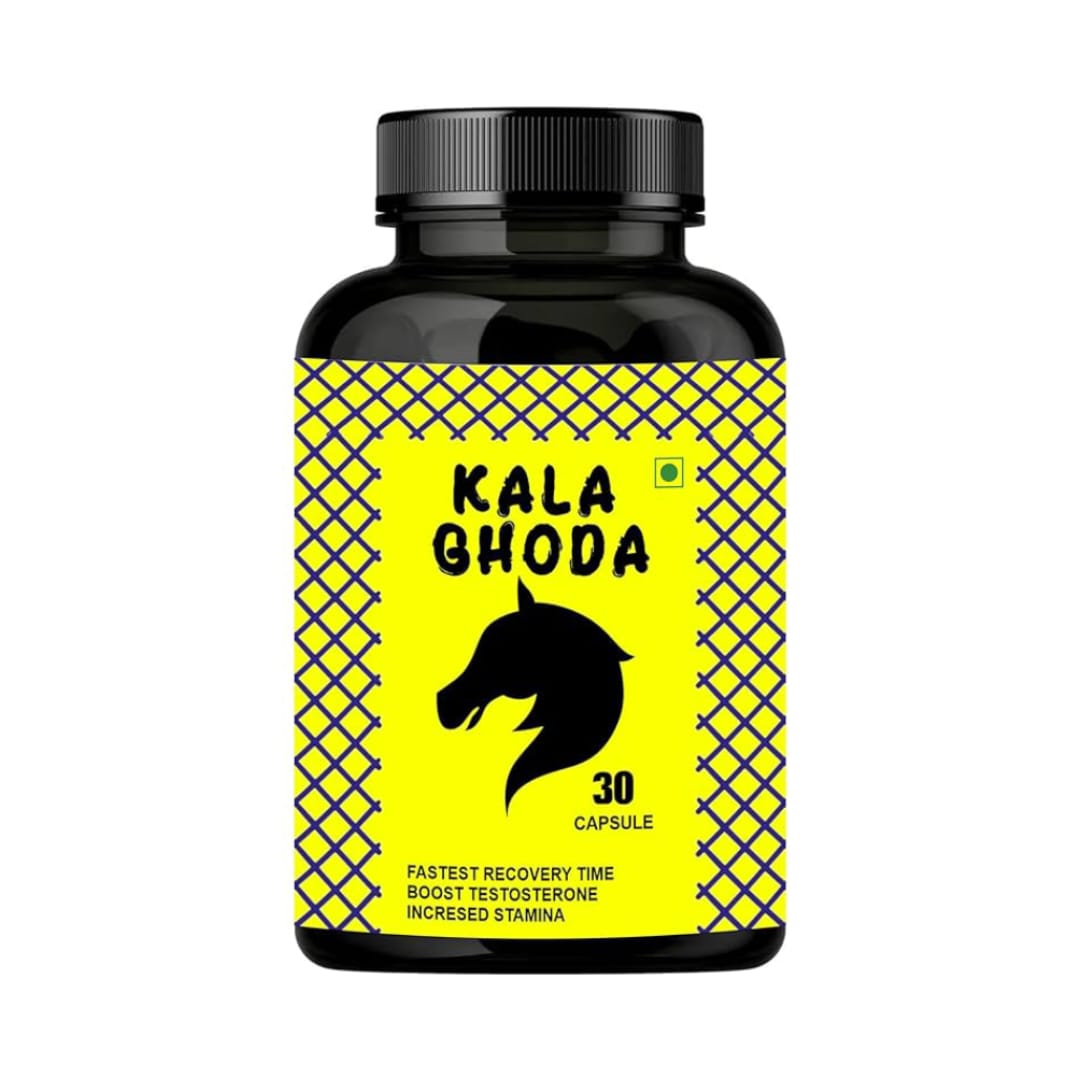 Kala Ghoda – Herbal Stamina & Strength Supplement Kala Ghoda 30 Capsules – Ayurvedic Stamina, Strength & Vitality Booster for Men