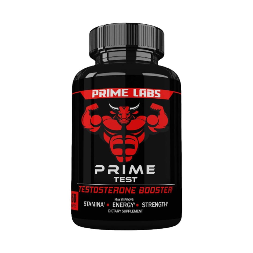 Prime Test Testosterone Booster 60 Capsules – Herbal Stamina & Strength Booster for Men