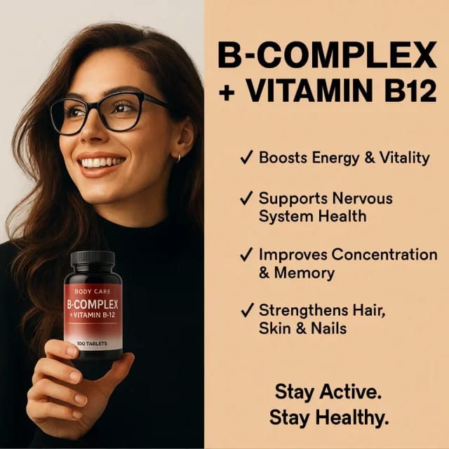 b complex + vitamin b12 100 tablets – energy, immunity & nerve support b complex + vitamin b12 100 tablets – energy, immunity & nerve support