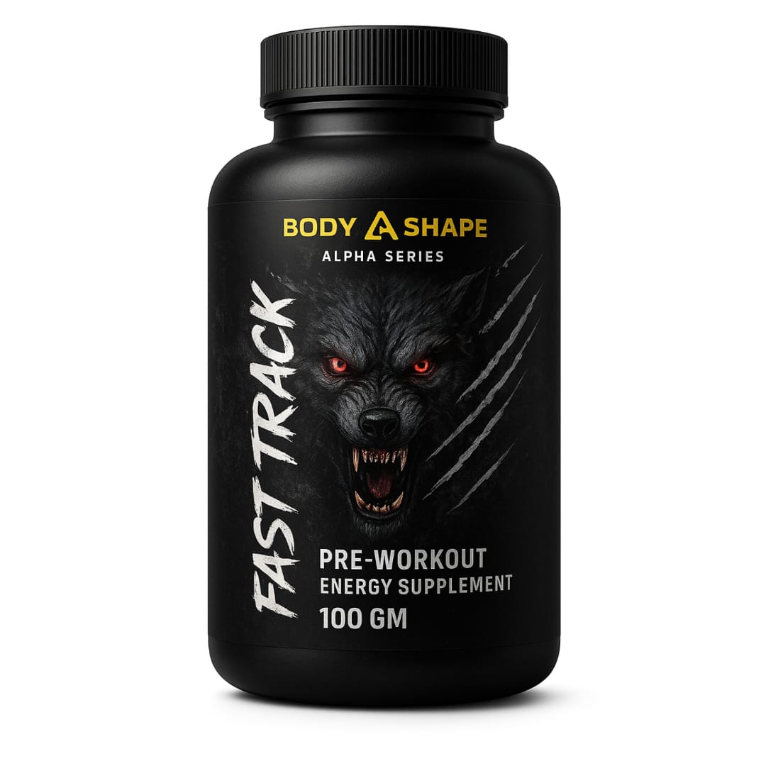 Fast Track Pre-Workout Powder for energy, stamina, and focus boost before workout