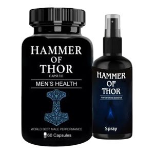 Hammer of Thor 60 Capsules with Spray Oil 50 ml product pack