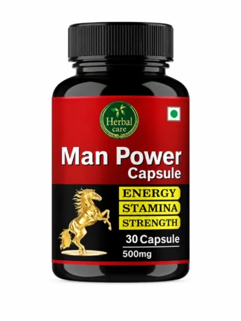 Man Power Capsule 30 Capsules 500mg Herbal Supplement Bottle