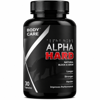Alpha Hard 30 Capsules bottle for men’s performance and wellness